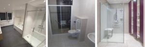Salles de bain adaptées PMR et Senior, douche avec assise